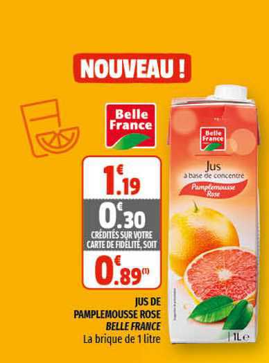 Jus De Pamplemousse Rose Belle France