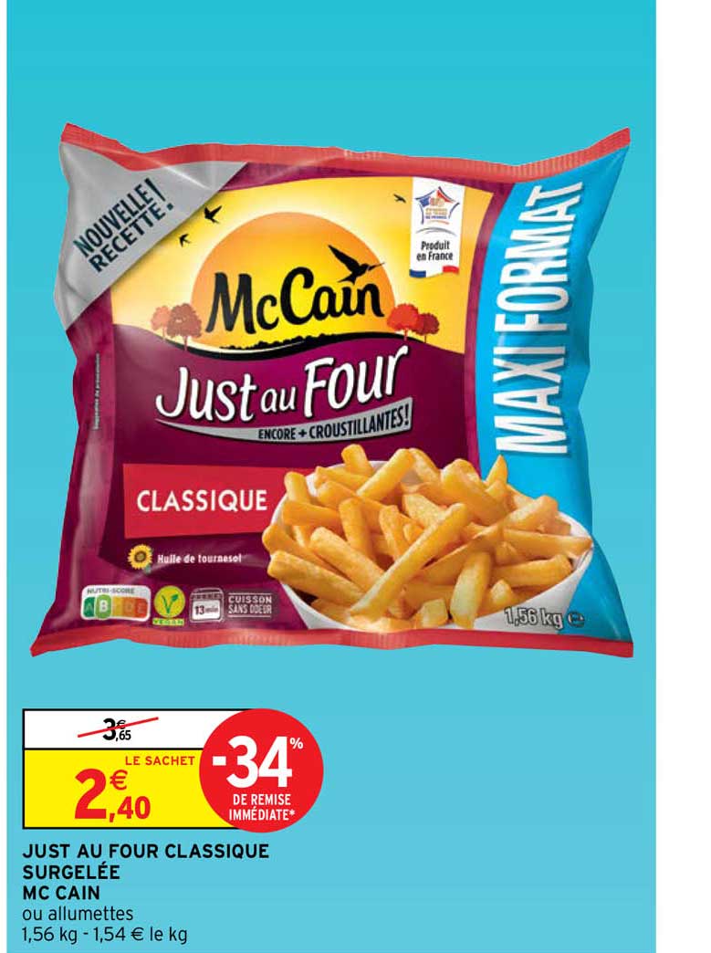 just au four classique surgelée mc cain