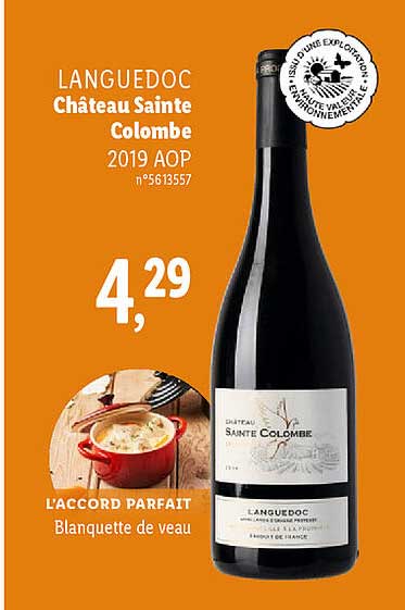 languedoc château saint colombe 2019 aop