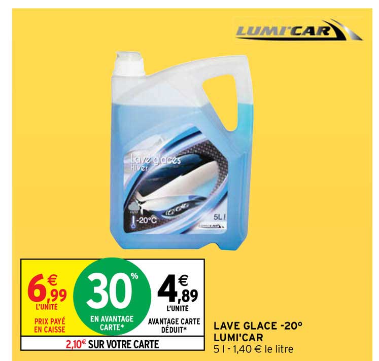lave glace -20° lumi'car