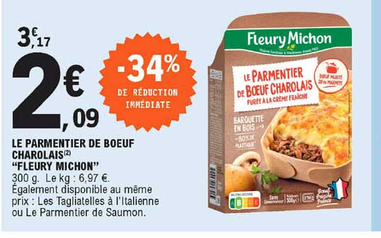 le parmentier de bœuf charolais "fleury michon"