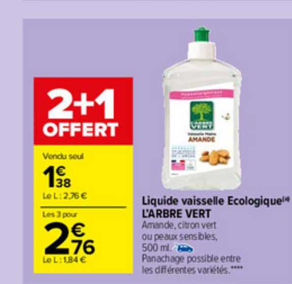 liquide vaisselle écologique l'arbre vert