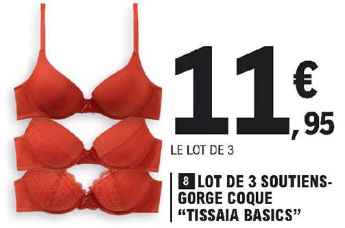 lot de 3 soutiens-gorge coque "tissaia basics"