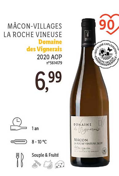 mâcon-villages la roche vineuse domaine des vignerais 2020 aop