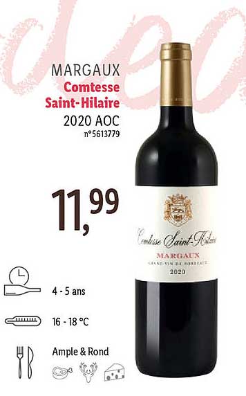 Margaux Comtesse Saint-hilaire 2020 Aoc