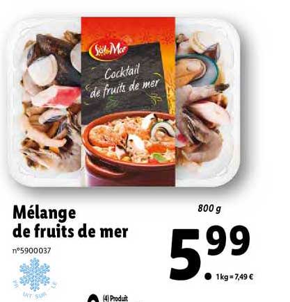 mélange de fruits de mer sol & mar