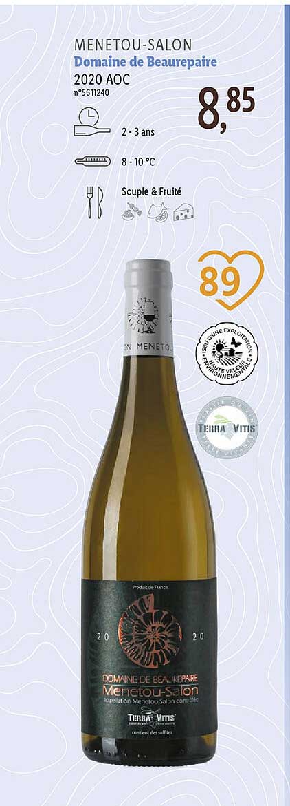 menetou-salon domaine de beaurepaire 2020 aoc