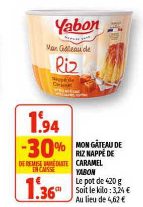 mon gâteau de riz nappé de caramel yabon