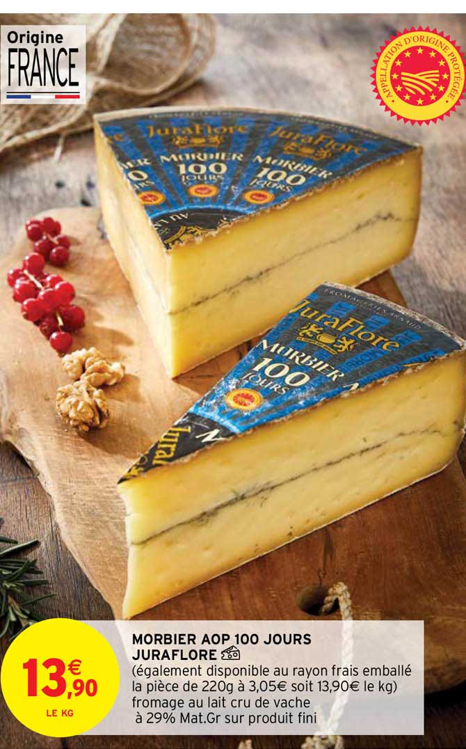 morbier aop 100 jours juraflore