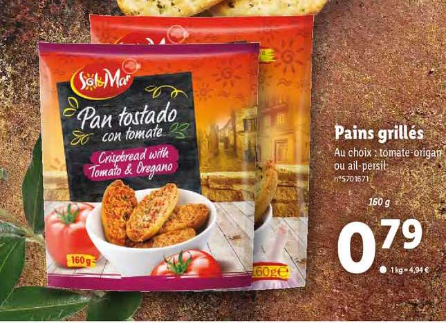 pain grillées sol & mar