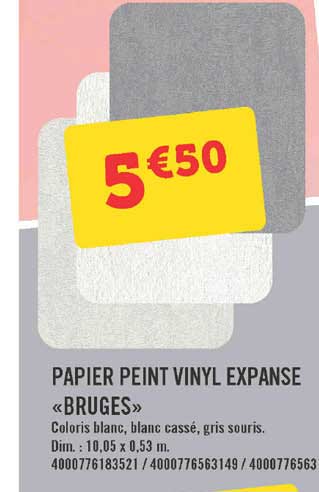 papier peint vinyl expanse «bruges»