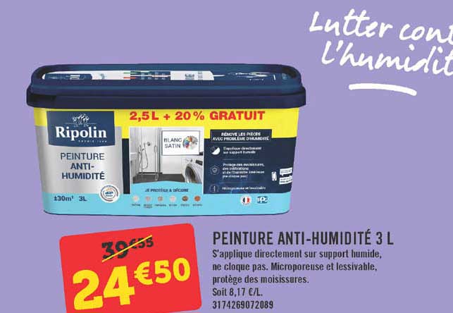peinture anti-humidité 3 l