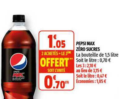 Pepsi Max Zéro Sucres