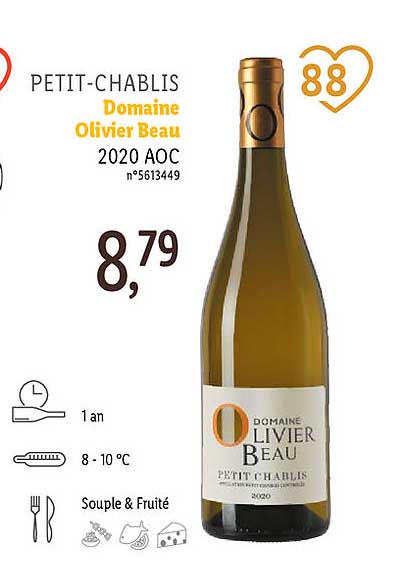 petit-chablis domaine olivier beau 2020 aoc