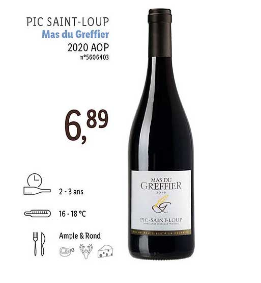 pic saint-loup mas du greffier 2020 aop