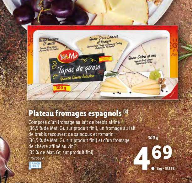 plateau fromages espagnols sol & mar