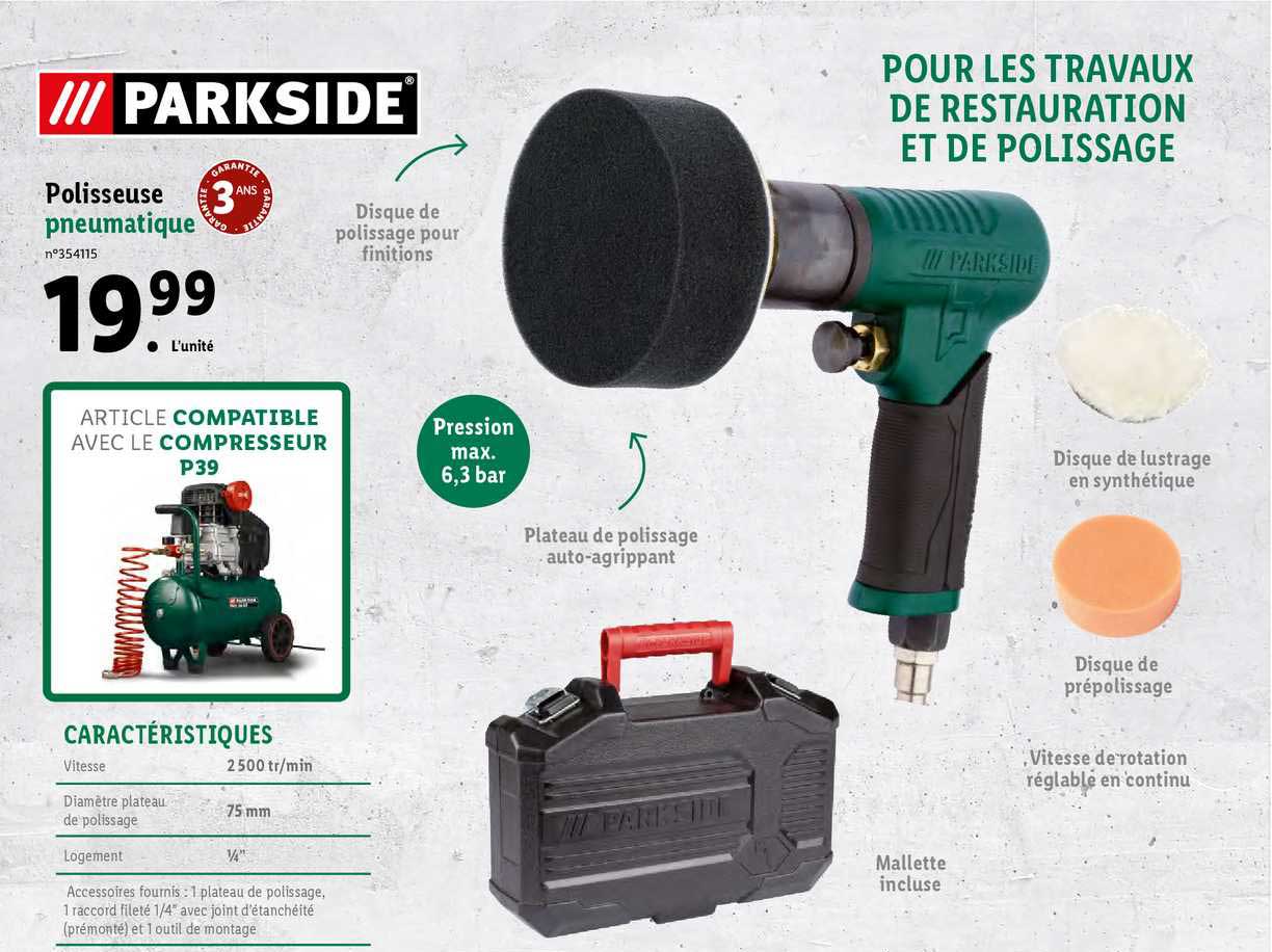 Polisseuse Pneumatique  Parkside