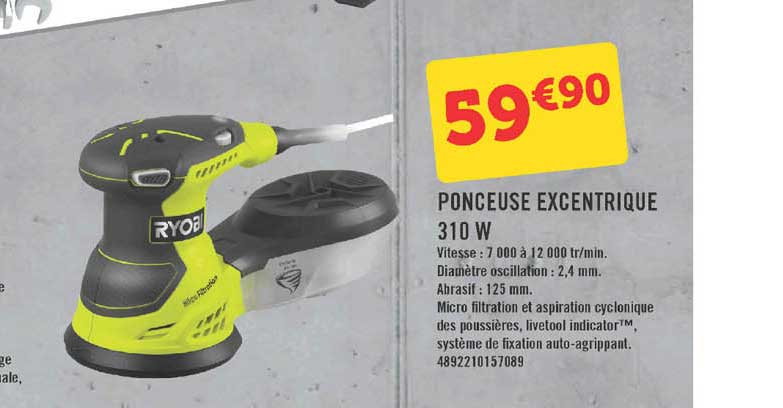 ponceuse excentrique 310 w ryobi