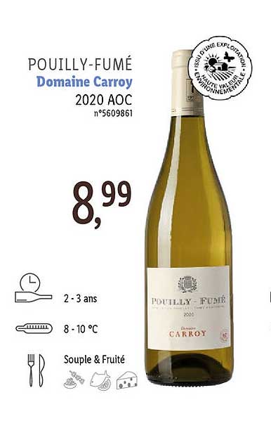 pouilly-fumé domaine carroy 2020 aoc