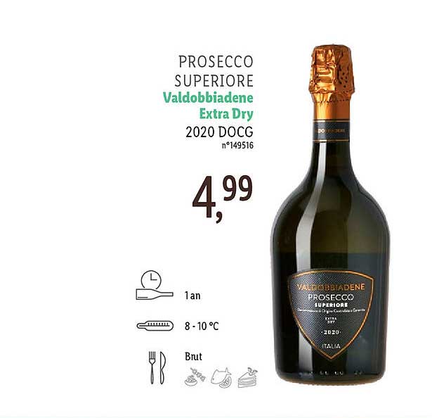 prosecco superiore valdobbiadene extra dry 2020 docg