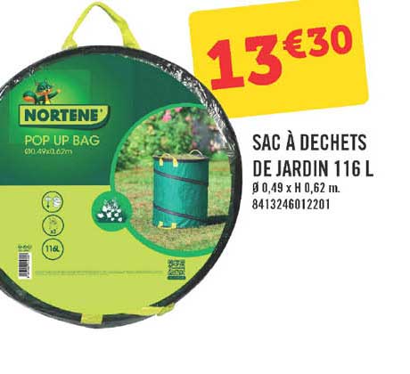 Sac à Déchets De Jardin 116 L Nortene