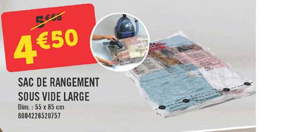 sac de rangement sous vide large