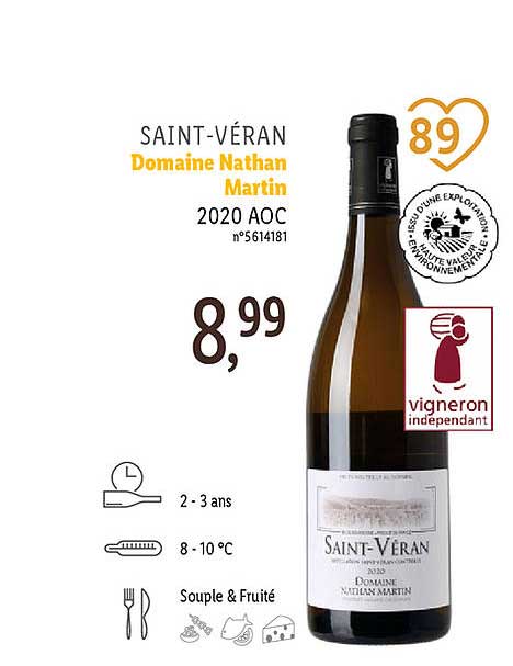 saint-véran domaine nathan martin 2020 aoc