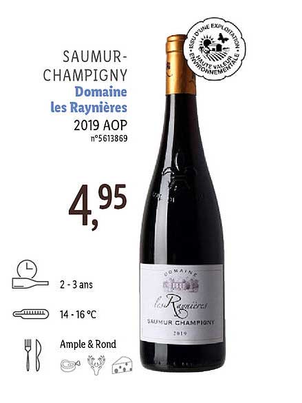 saumur-champigny domaine les raynières 2019 aop