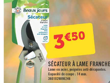 sécateur à lame franche beaux jours