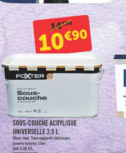sous-couche acrylique universelle 2,5 l foxter