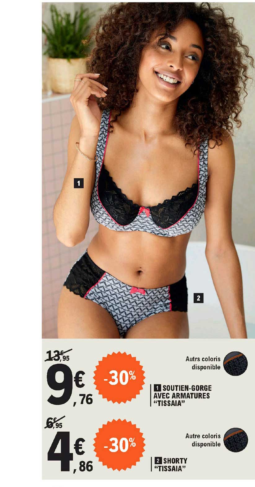 soutien-gorge avec armatures "tissaia", shorty "tissaia"