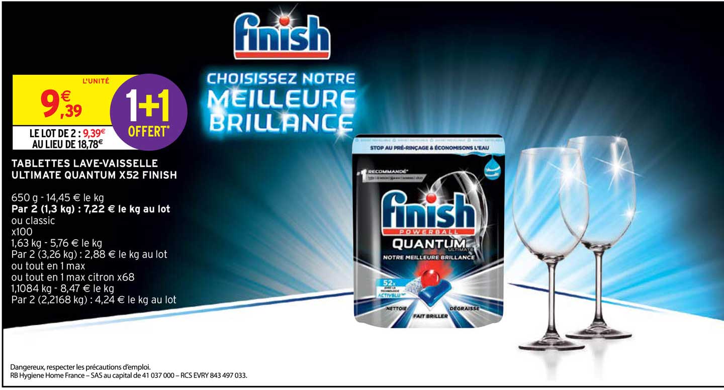 tablettes lave-vaisselle ultimate quantum x52 finish