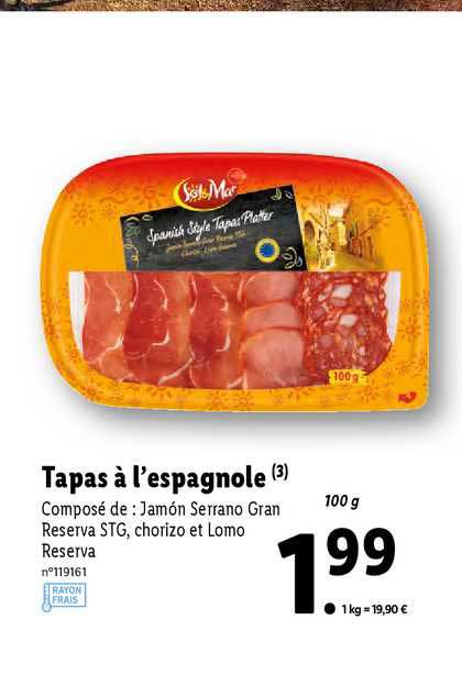 tapas à l'espagnole sol & mar