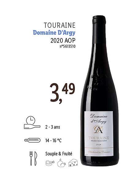 Touraine Domaine D'argy 2020 Aop