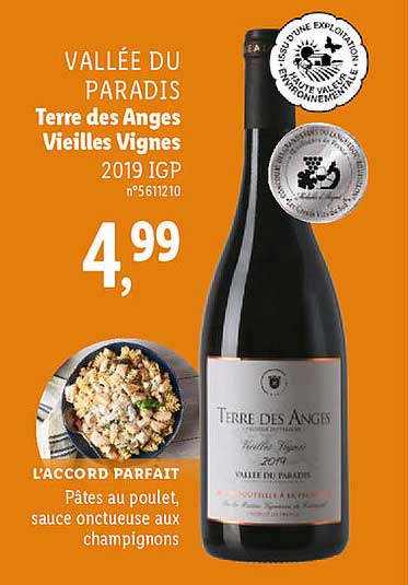 vallée du paradis terre des anges vieilles vignes 2019 igp