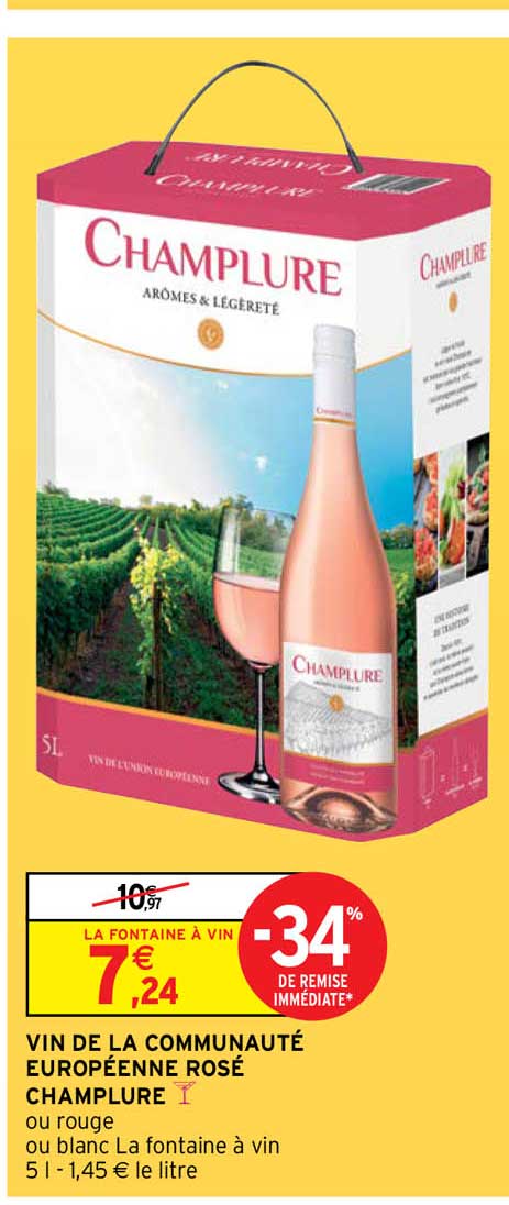 vin de la communauté européenne rosé champlure