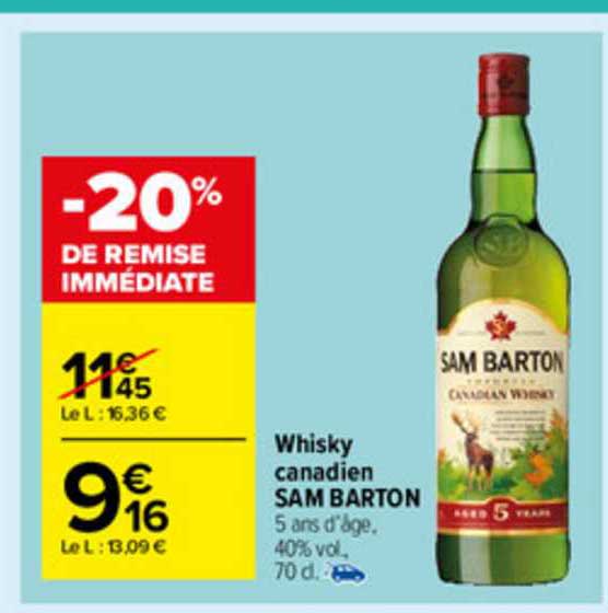 whisky canadien sam barton