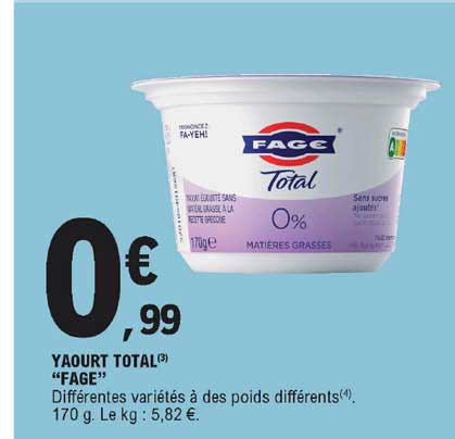 Yaourt Total "fage"