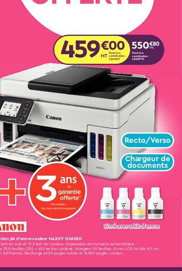 multifonction jet d'encre couleur gx6 05d canon