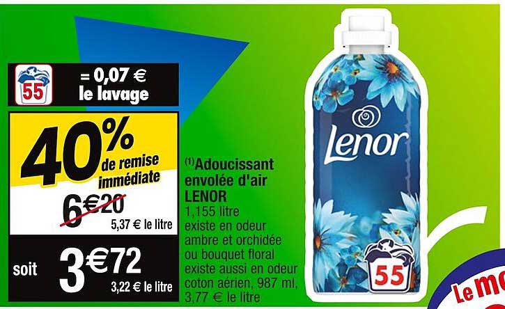adoucissant envolée d'air lenor