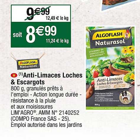 anti-Limaces loches & escargots algoflash