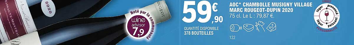 aoc chambolle musigny village marc rougeot-dupin 2020