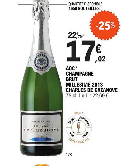 Aoc Champagne Brut Millesimé 2013 Charles De Cazanove