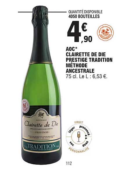aoc clairette de die prestige tradition méthode ancestrale