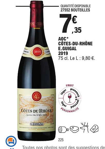aoc côtes-du-rhône e.guigal 2019