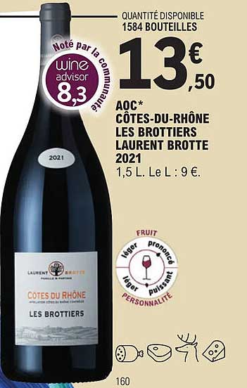 aoc côtes-du-rhône les brottiers laurent brotte 2021