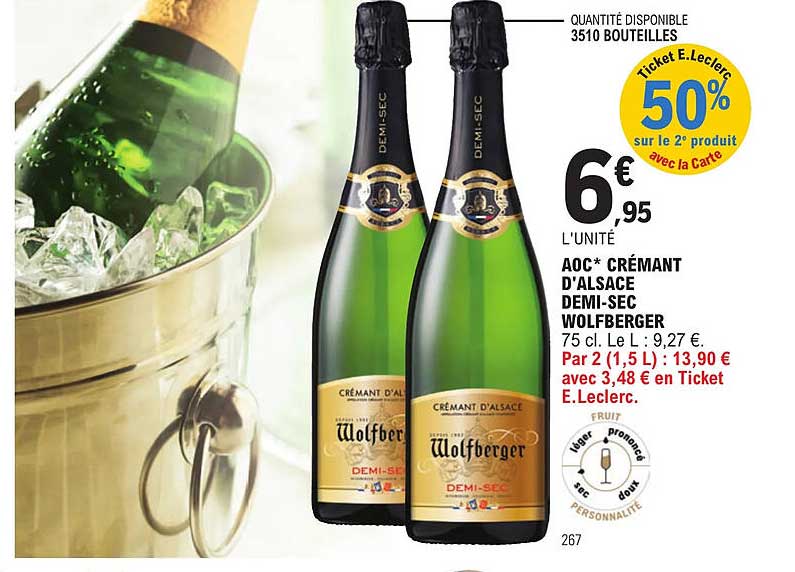 Aoc Crémant D'alsace Demi-sec Wolfberger