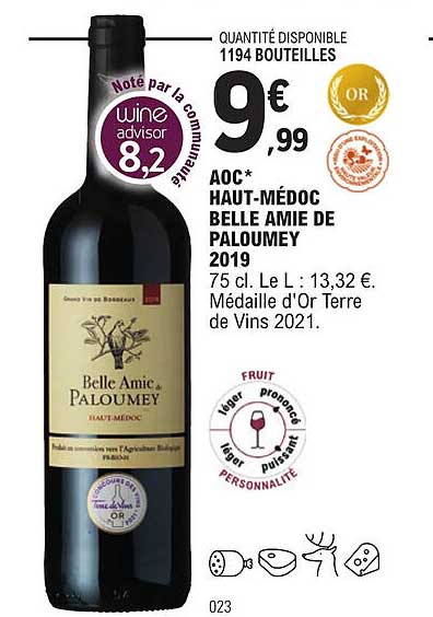 aoc haut-médoc belle amie de paloumey 2019