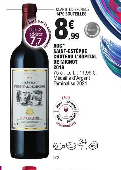 aoc saint-estèphe château l'hôpital de mignot 2019