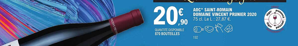 aoc saint-romain domaine vincent prunier 2020
